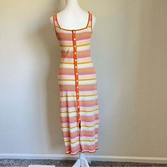 REVOLVE SOLID & STRIPED Kimberly Striped Tank Beach Dress Sorbet Small - Picture 5 of 9
